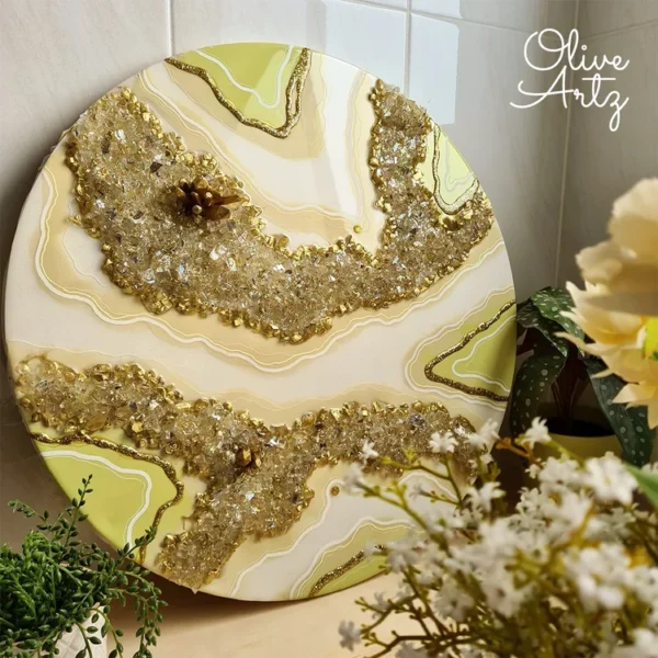 Green Resin Art